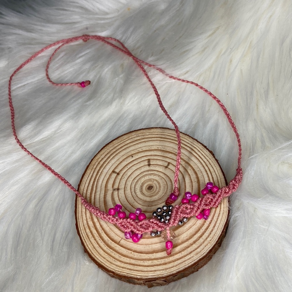Waterproof Adjustable Macrame Necklace. - image 1